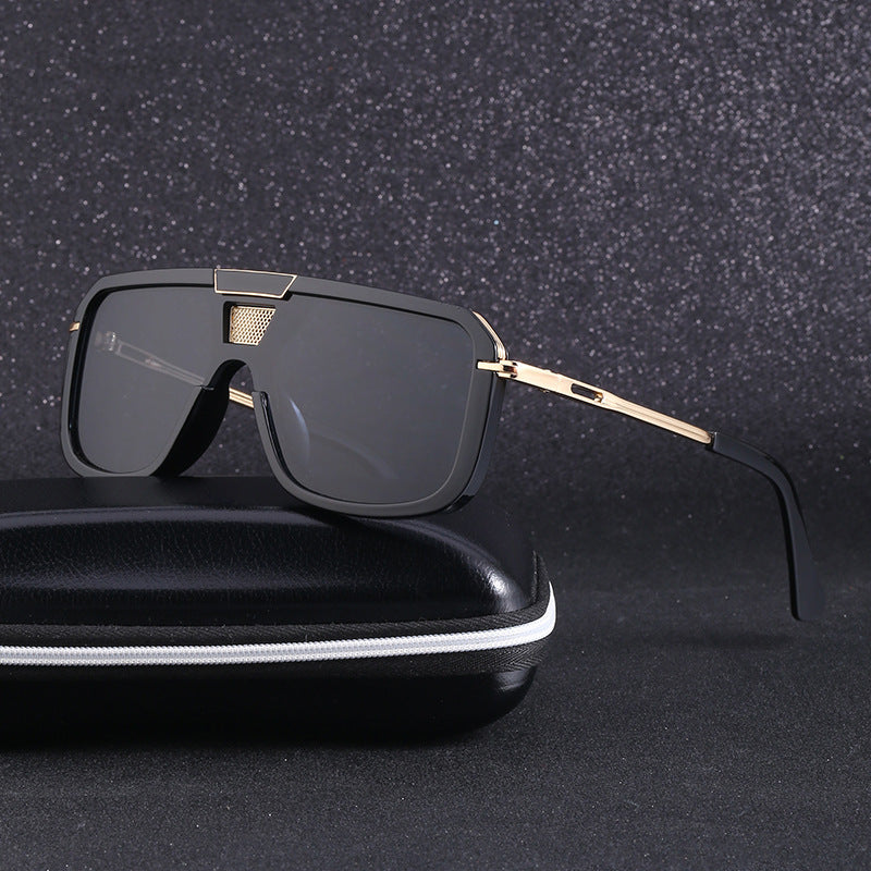 Retro Square European And American Large Frame Sunglasses
