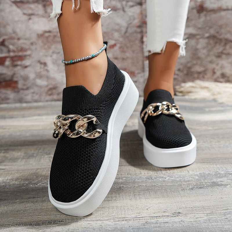 Women Chain Breathable Mesh Shoes