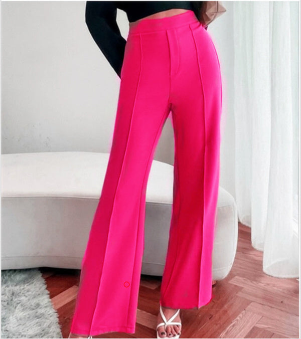 Loose Straight Pants Women's High Waist Casual Trousers
