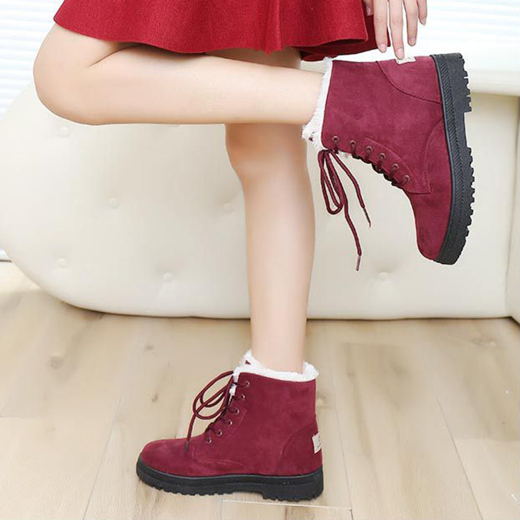 Winter Snow Boots With Warm Plush Ankle