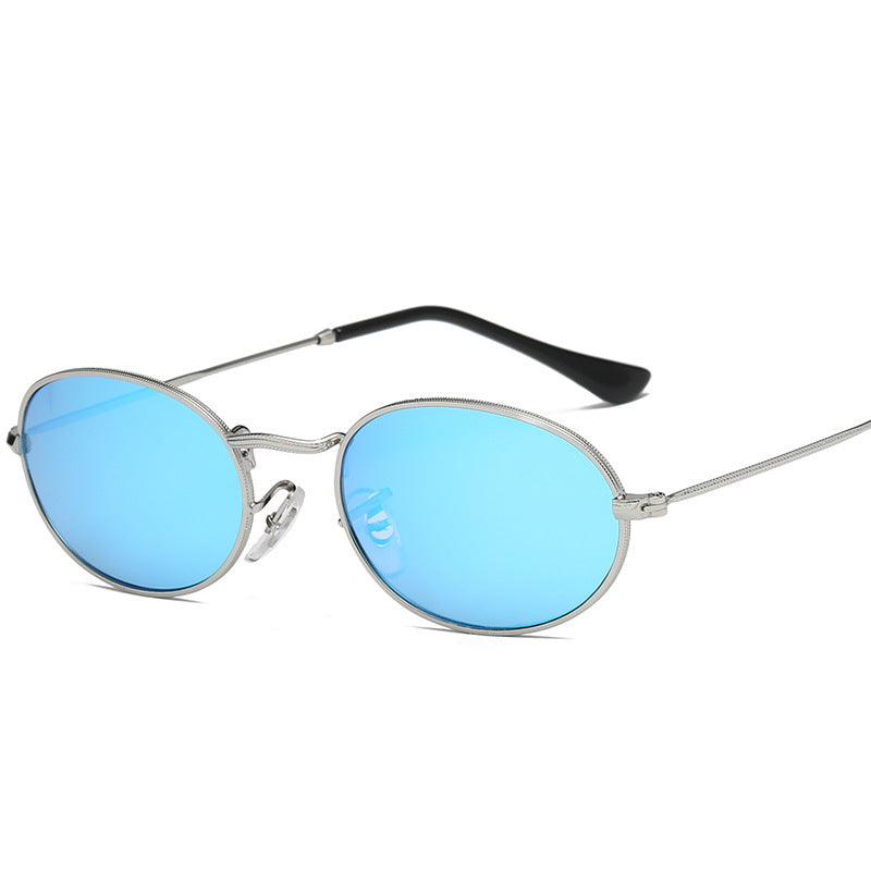 Women Fashion Metal frame Famous Oval Sunglasses