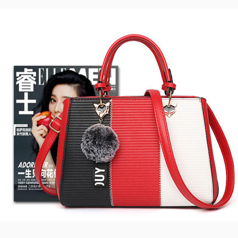 Women's Hairball Ornament Messenger Crossbody Shoulder HandBag