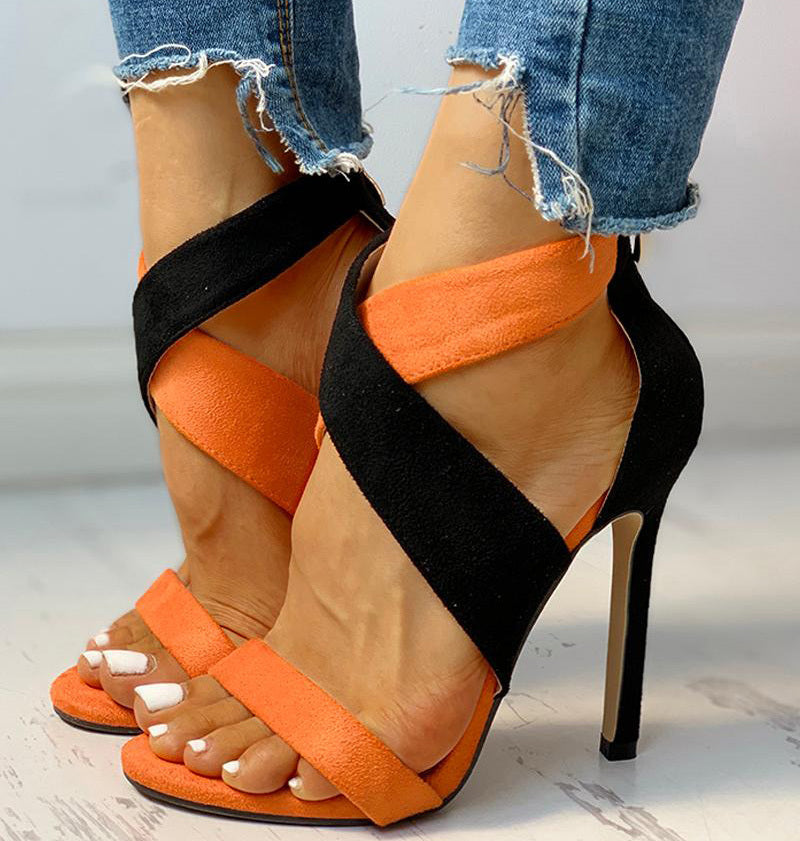 Women's Fashion With Color Matching Heels