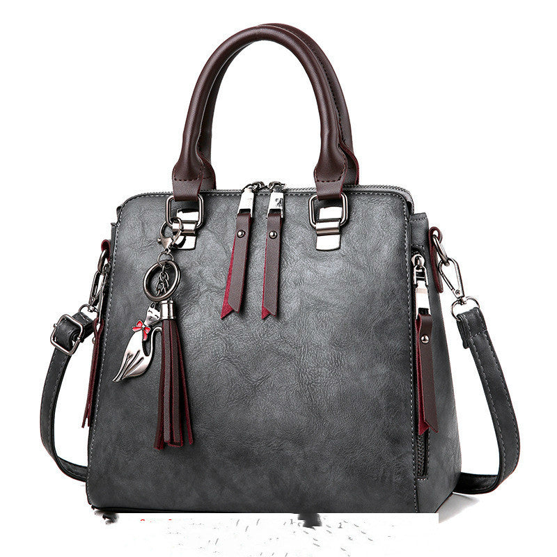 Vintage Luxury Women PU Leather Large Capacity Shoulder Fashion Handbag
