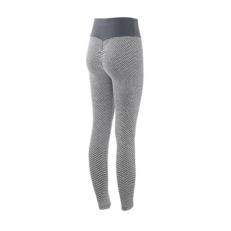 Plaid Breathable Gym Fitness Yoga Leggings For Women