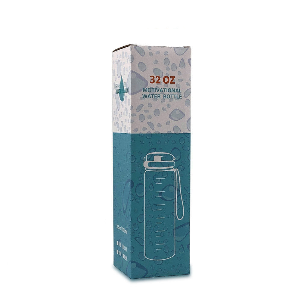 Sports Fitness 1L Tritan Water Bottle With Motivational Time Marker