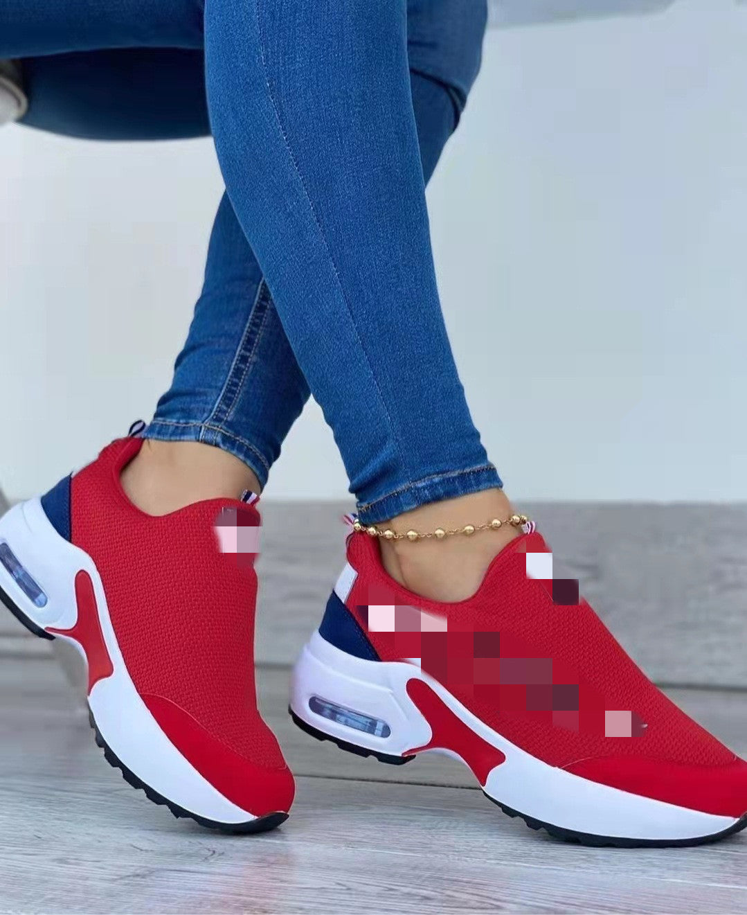 Air Cushion Lazy Dad Slip-on Sneakers For Women