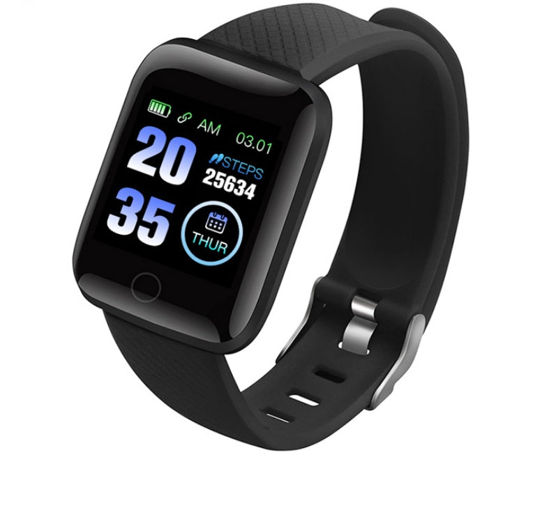 Blood Pressure Monitoring Sports Bracelet with 1.3-inch TFT screen, compatible with iOS and Android platforms.