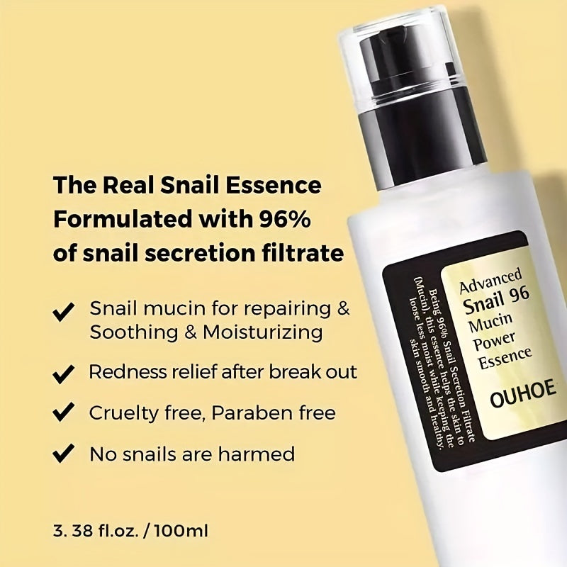 Snail Mucin Power Essence Moisturizer Serum For Face With Snail Secretion