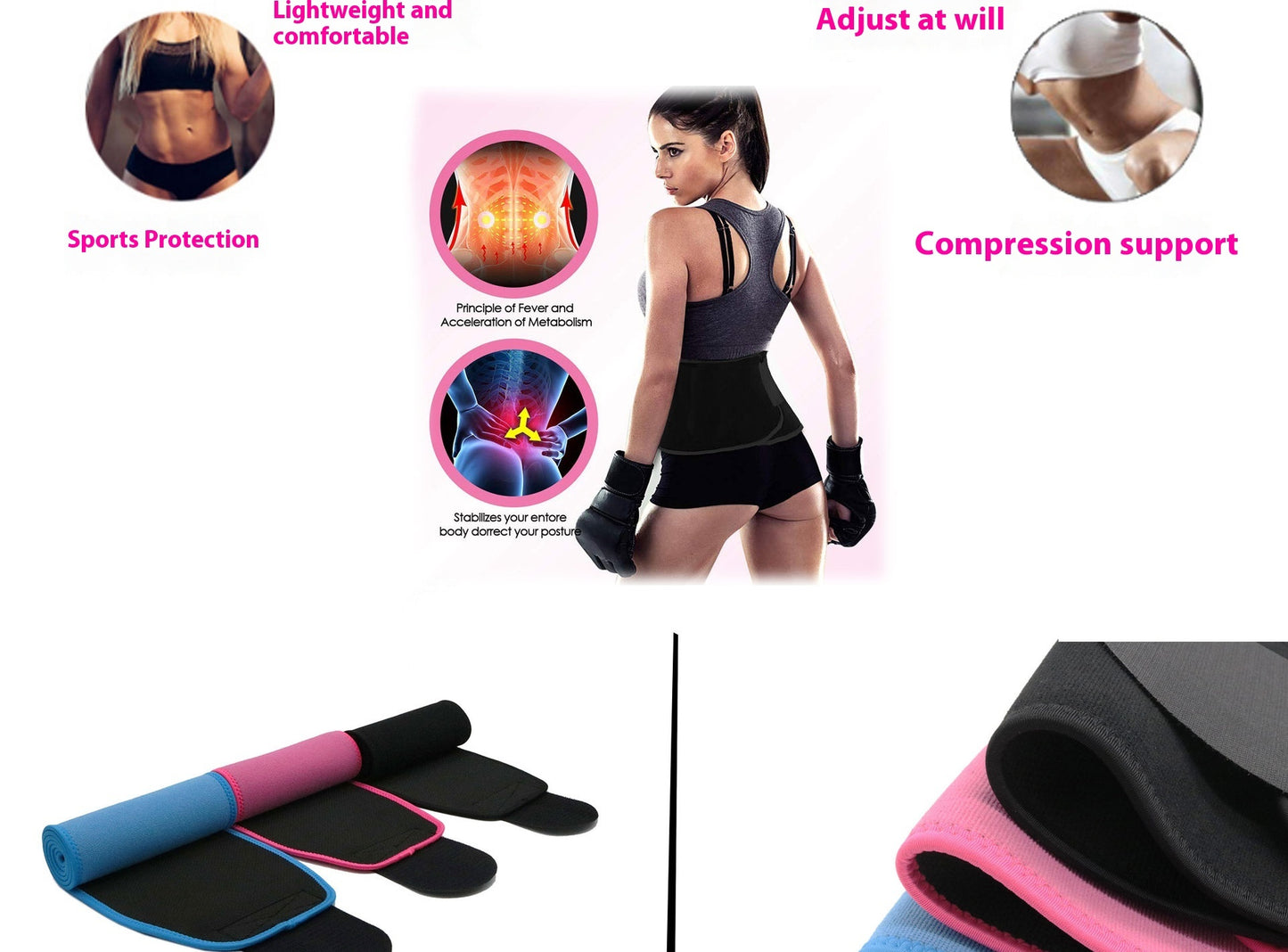 Hot Lumbar Support Fitness Sport Girdle Belt