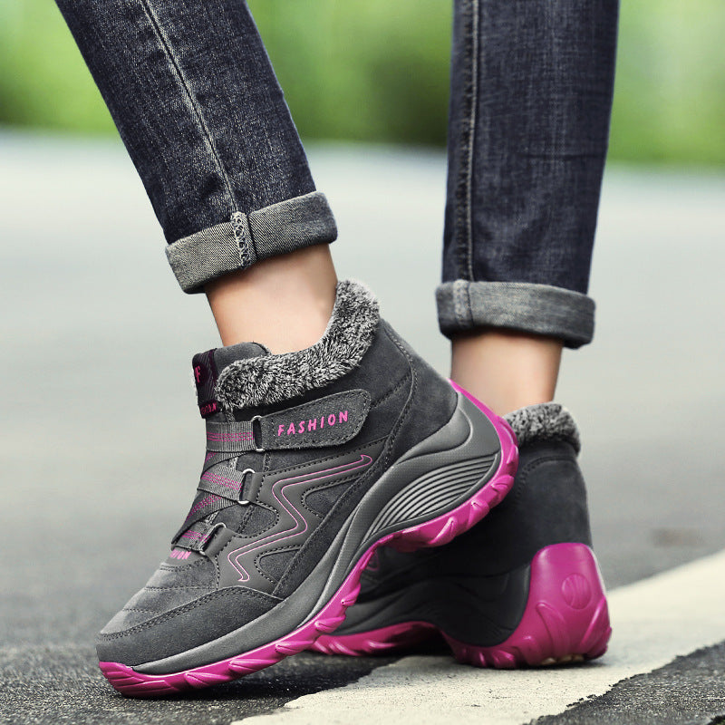 Hiking Shoes For Women Real Leather Waterproof Non-Slip Outdoor Hiking Boots