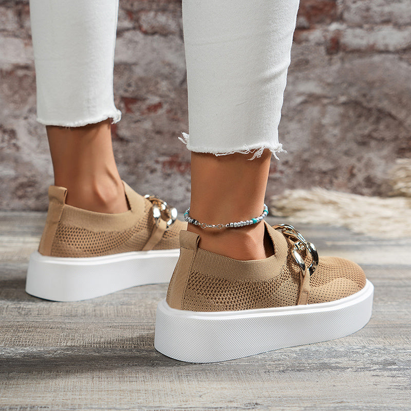 Women Chain Breathable Mesh Shoes