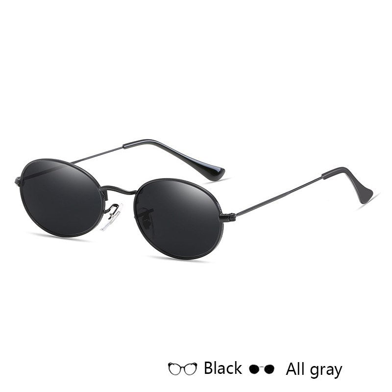 Women Fashion Metal frame Famous Oval Sunglasses