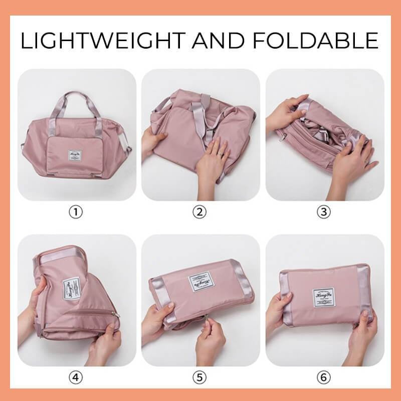 Foldable Waterproof Large Capacity Gym Fitness Weekender Overnight bag For Women
