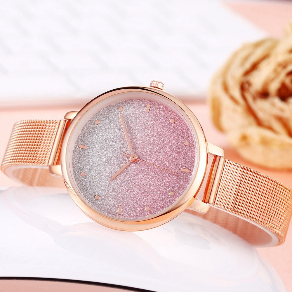 Women's Starry Quartz Mesh Watch