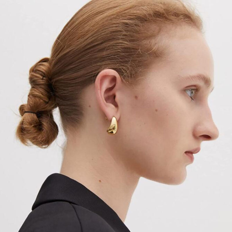 Luxury Metal Water Drop Earrings