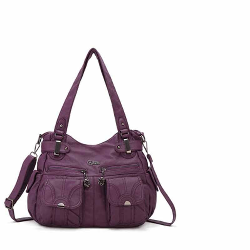Fashion Ladies Soft Leather Portable Messenger Crossbody Tote Bag