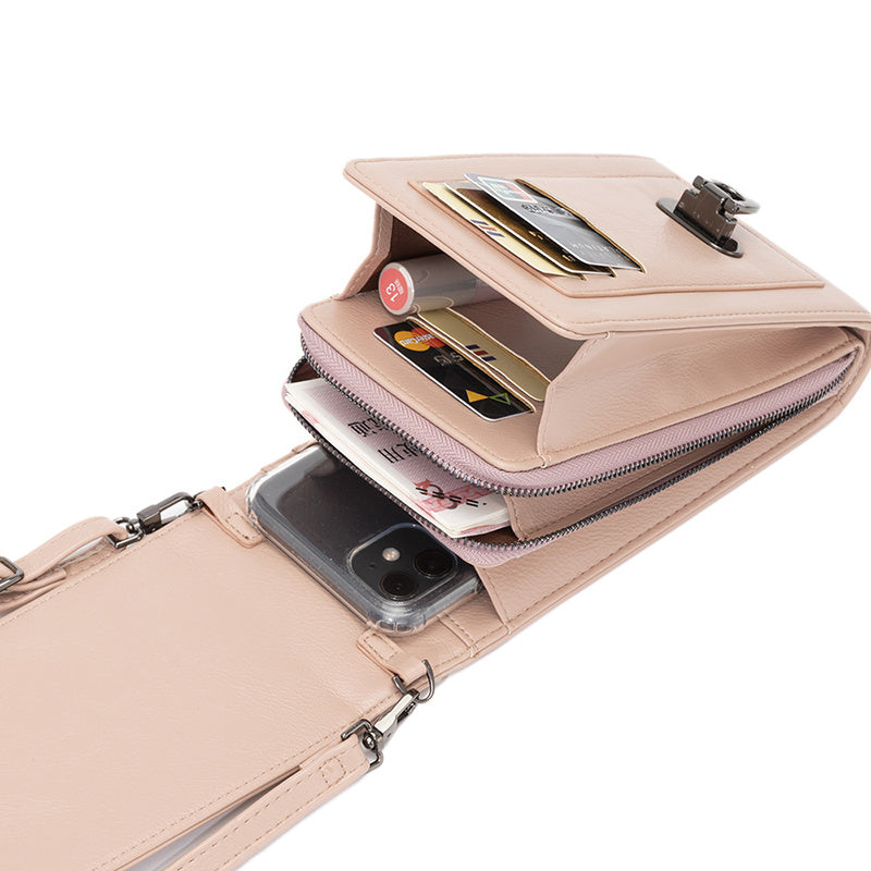 Rivet Design Shoulder Mobile Phone Crossbody Bag