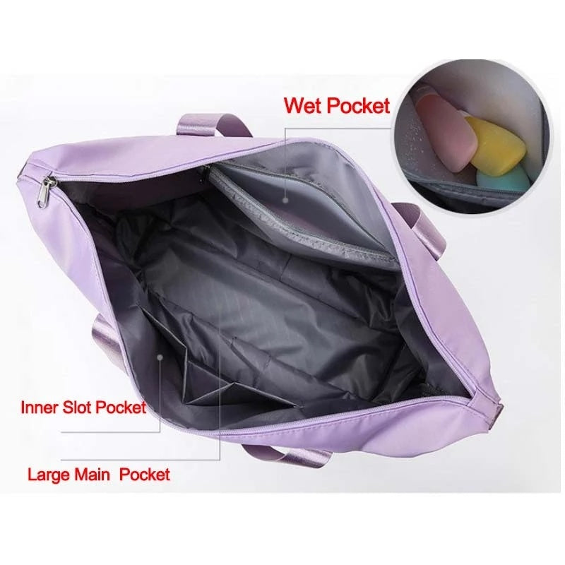 Foldable Waterproof Large Capacity Gym Fitness Weekender Overnight bag For Women