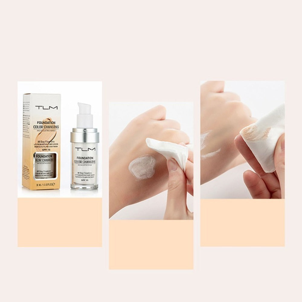 Temperature Liquid Foundation Concealer Natural Color Makeup