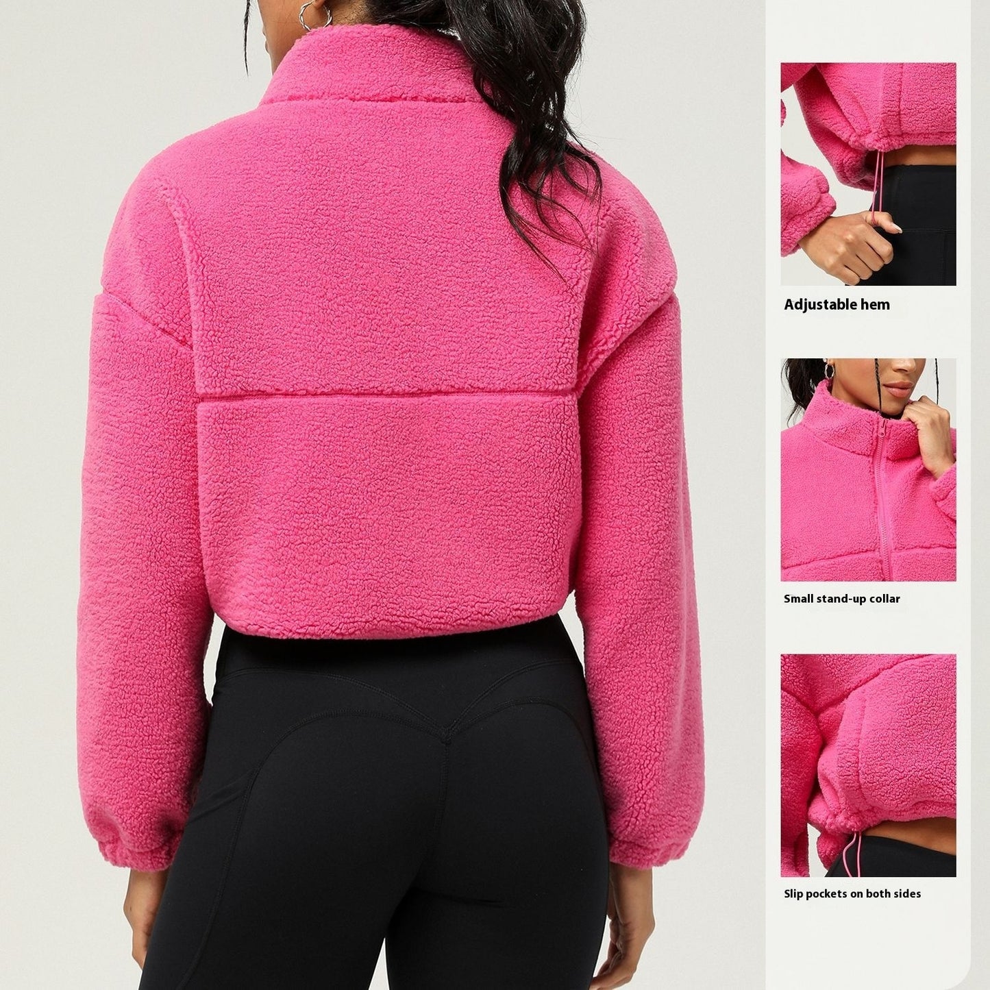 Sports And Leisure Autumn And Winter Thickening Plush Short Top Outdoor Sport Jacket