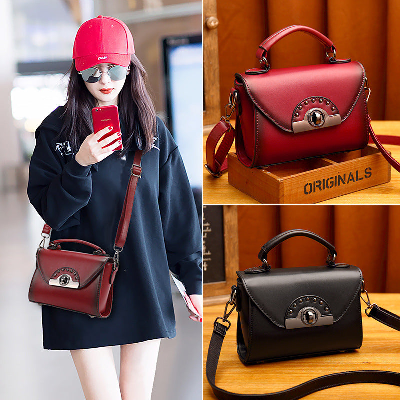 SMART SWWY Women Genuine Leather Mini Vintage Shoulder Bag