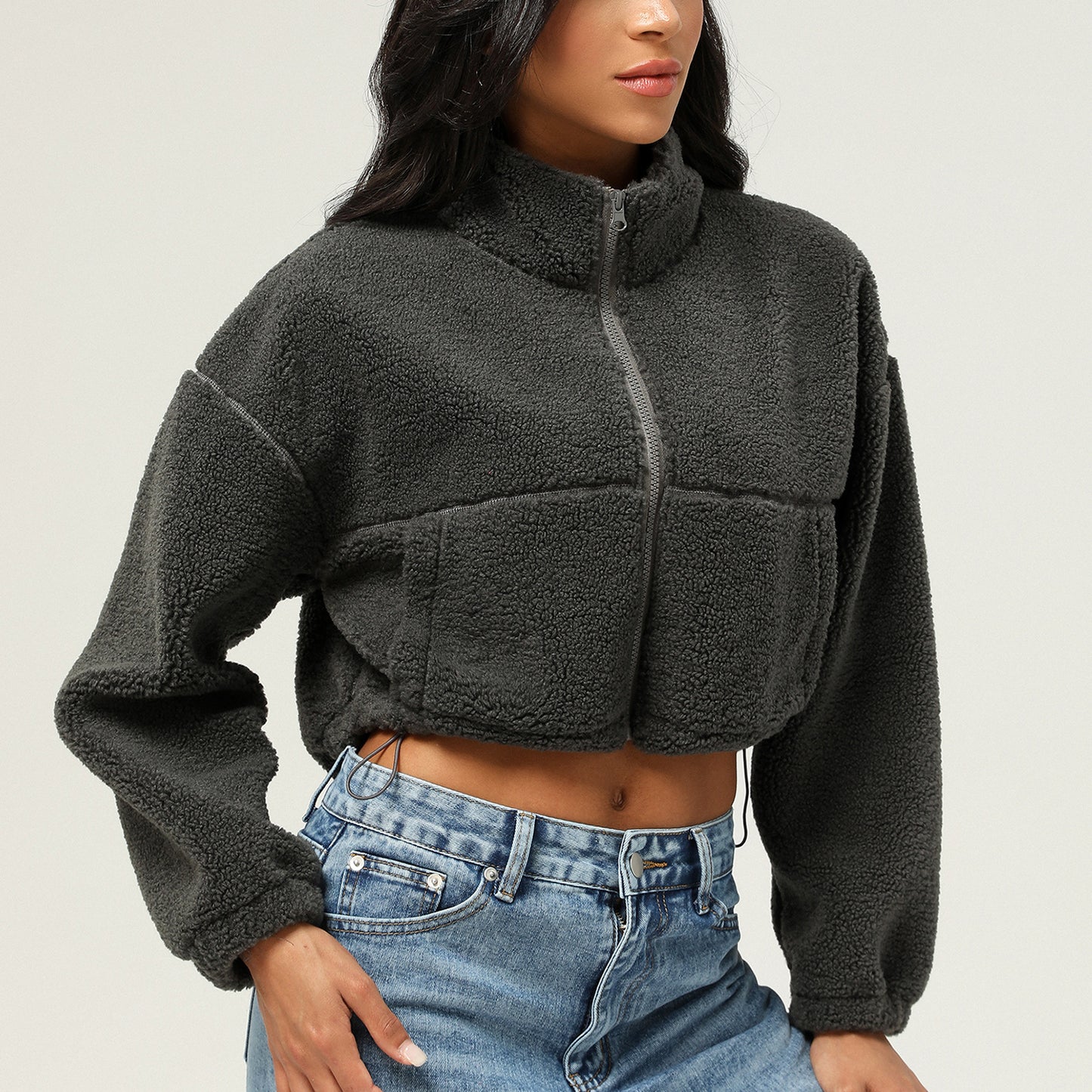 Sports And Leisure Autumn And Winter Thickening Plush Short Top Outdoor Sport Jacket