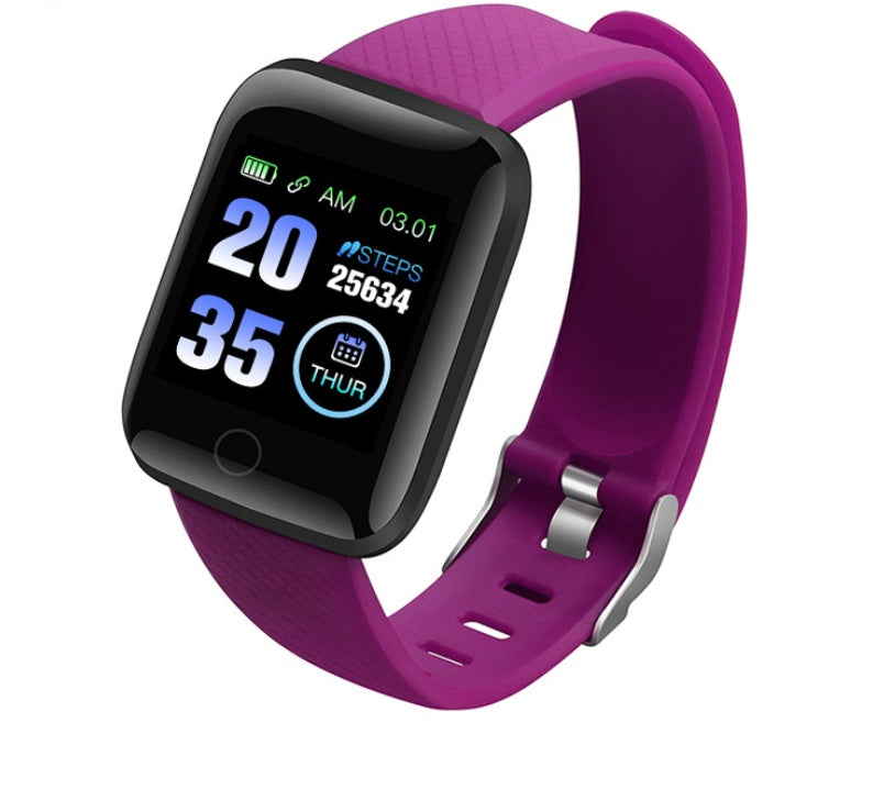 Blood Pressure Monitoring Sports Bracelet with 1.3-inch screen, compatible with iOS and Android, wrist-wear design, from TechGear.