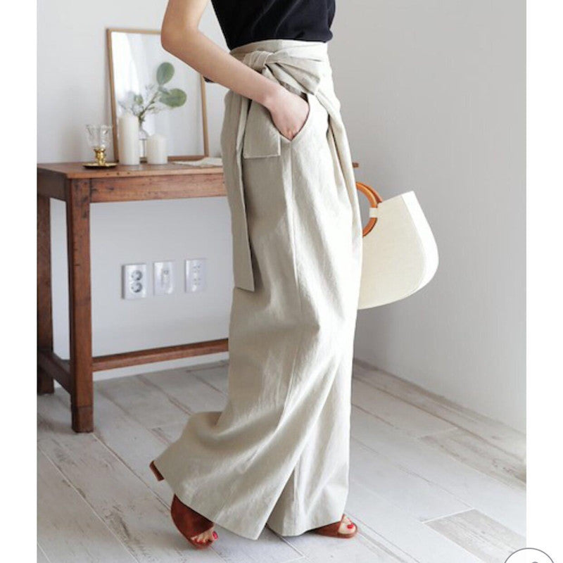 Pure Color Lace Casual Trousers For Women