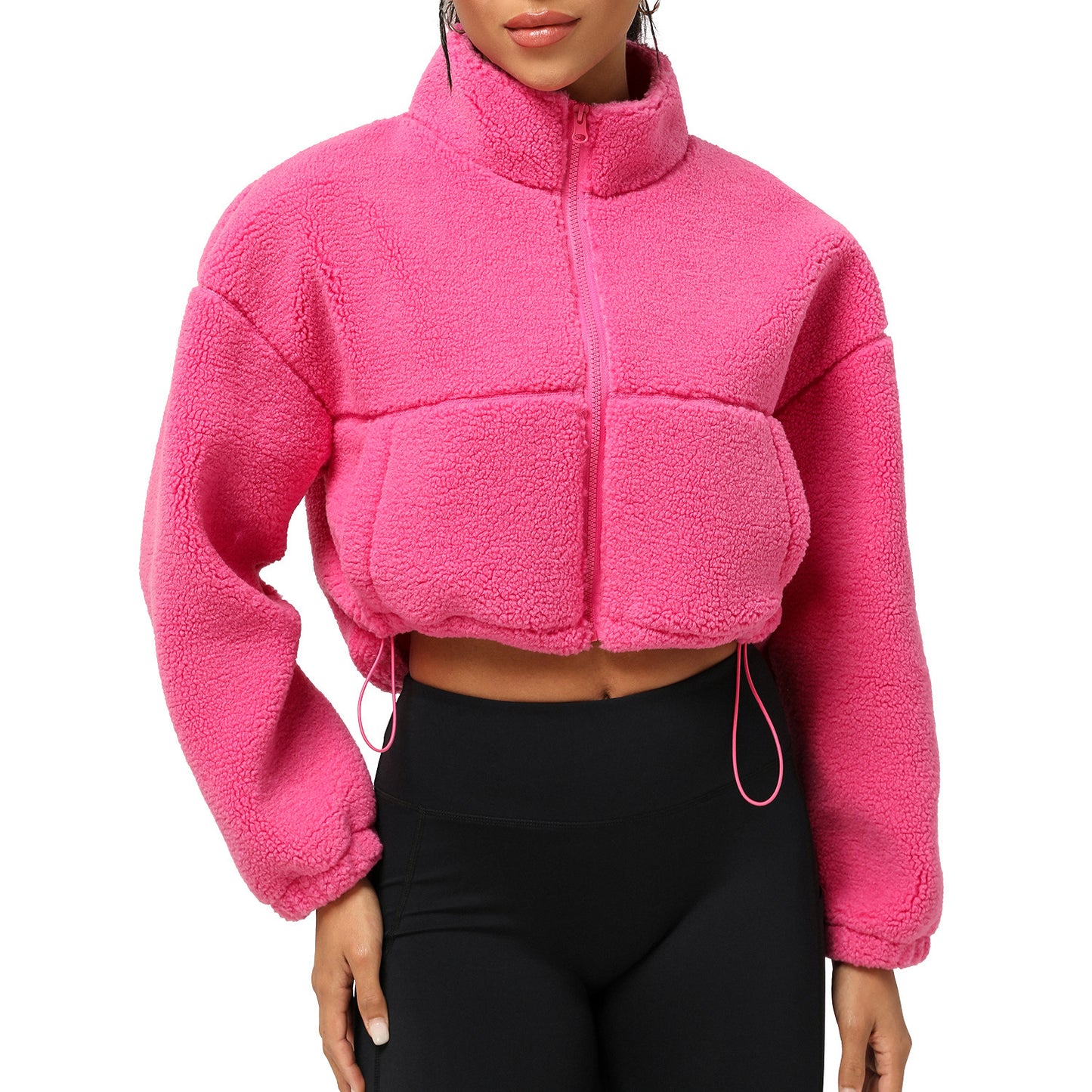 Sports And Leisure Autumn And Winter Thickening Plush Short Top Outdoor Sport Jacket