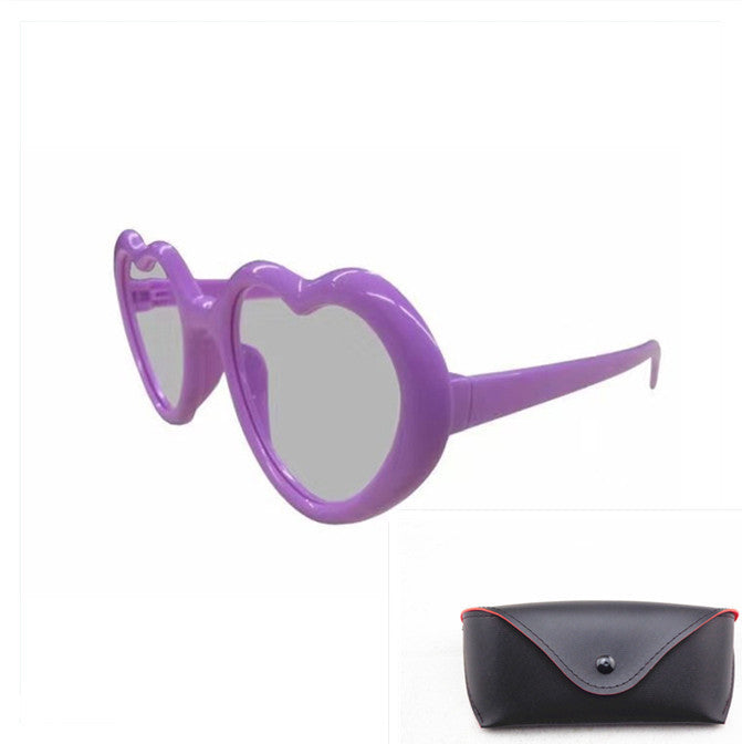 Heart-shaped Lights Become Love Special Effects Sunglasses