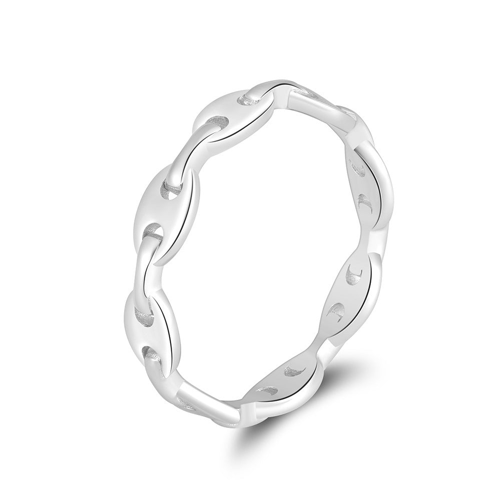 Index Finger Fashion Pig Nose-shaped Double Buckle Ring