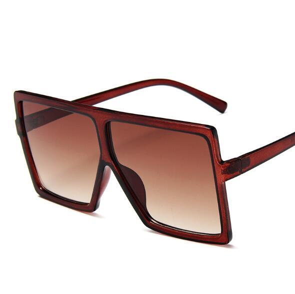 Square Oversized Women's Sunglasses Brand Designer