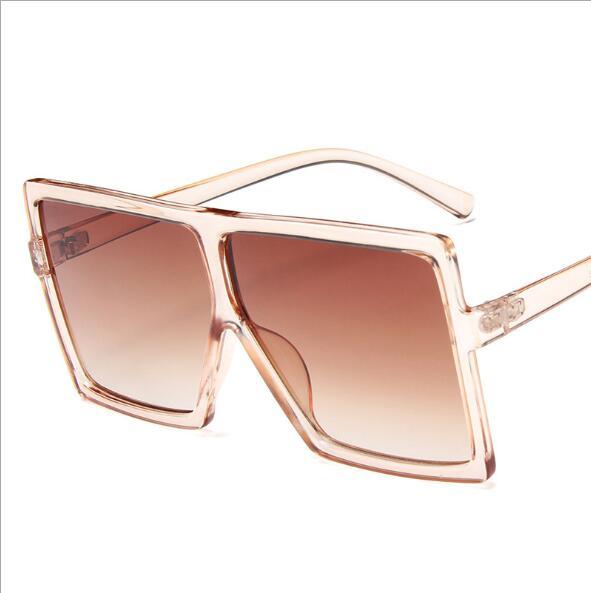 Square Oversized Women's Sunglasses Brand Designer
