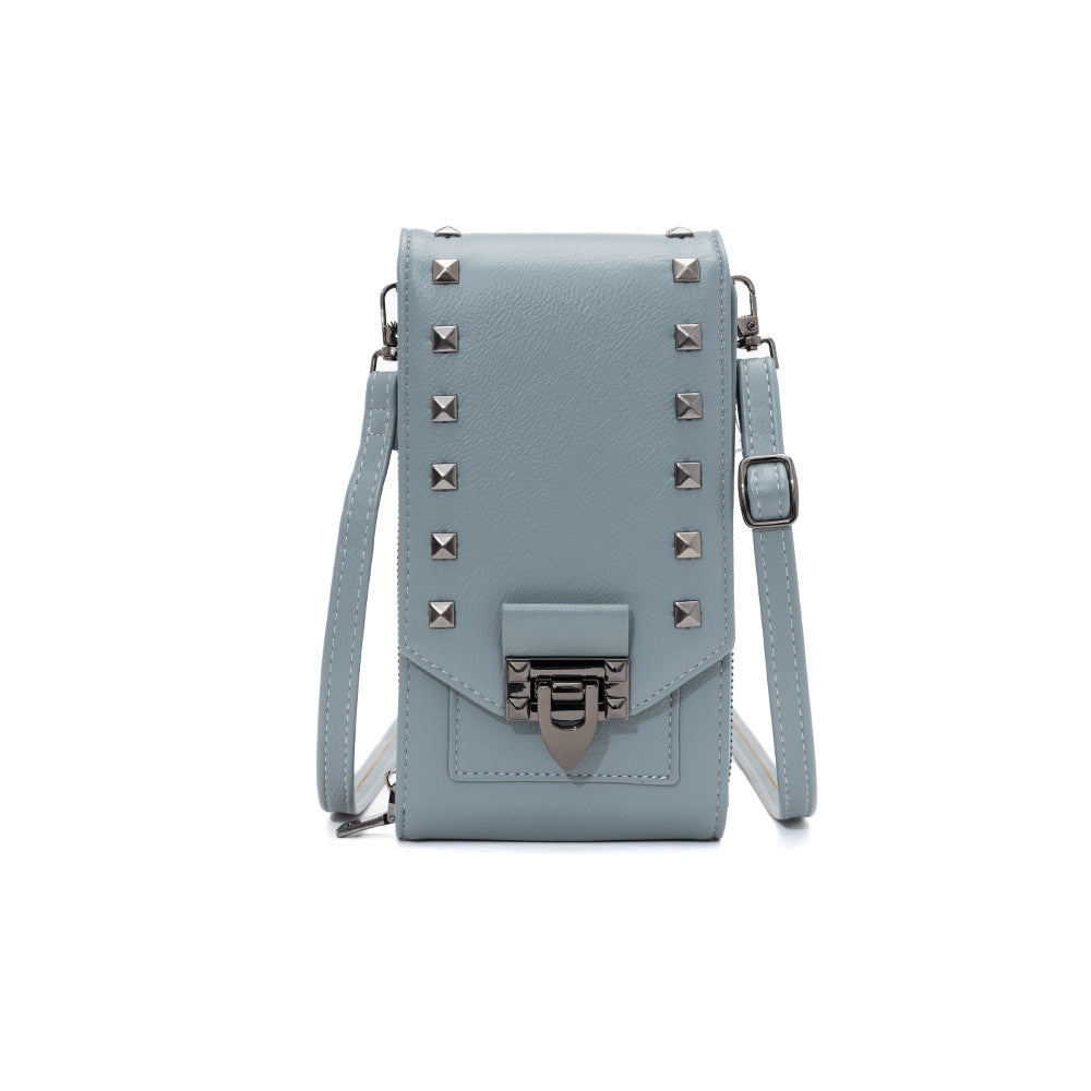 Rivet Design Shoulder Mobile Phone Crossbody Bag