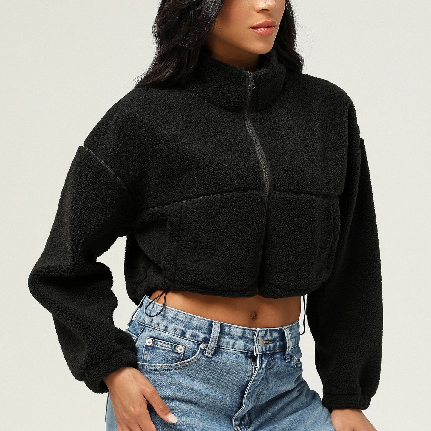 Sports And Leisure Autumn And Winter Thickening Plush Short Top Outdoor Sport Jacket