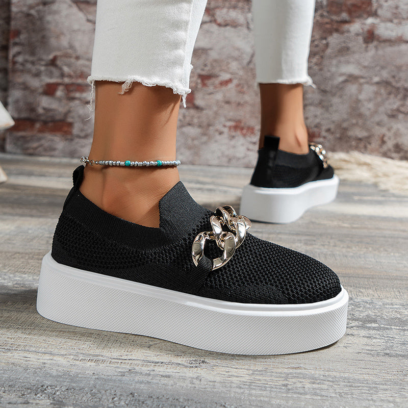 Women Chain Breathable Mesh Shoes