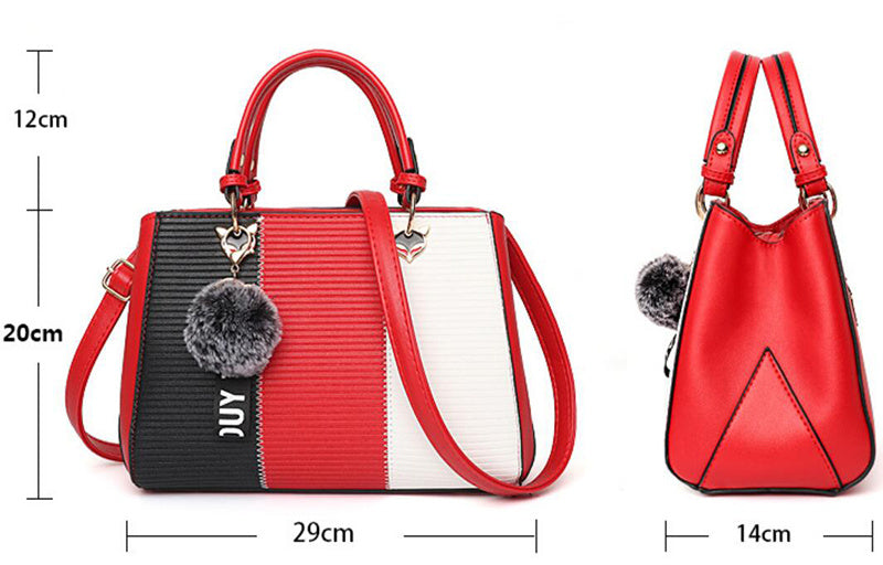 Women's Hairball Ornament Messenger Crossbody Shoulder HandBag