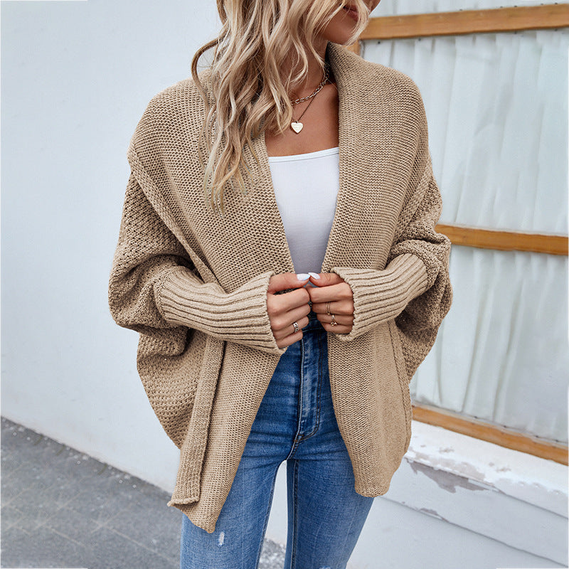 Loose Knitted Large Lapel Cardigan Autumn And Winter Fashion Sweater For Women
