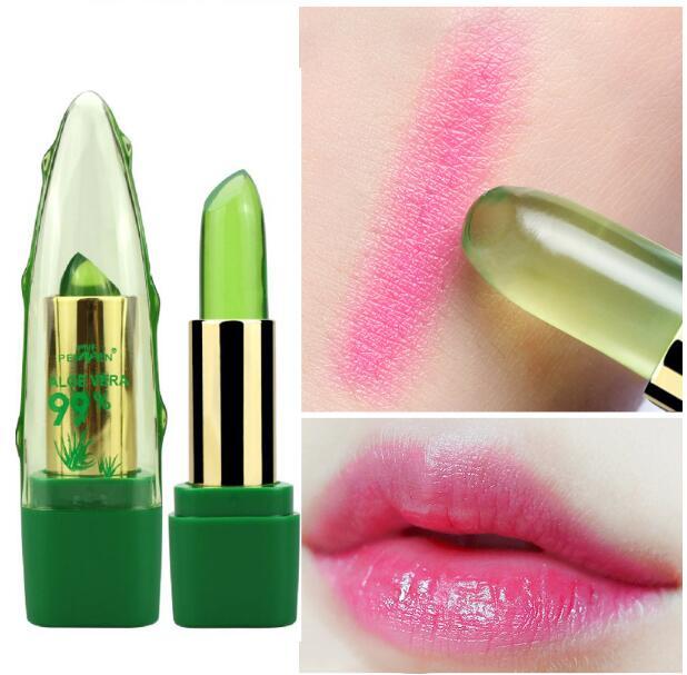 Aloe Vera Gel Color Changing Lipstick Gloss Anti-drying Desalination Lip Balm