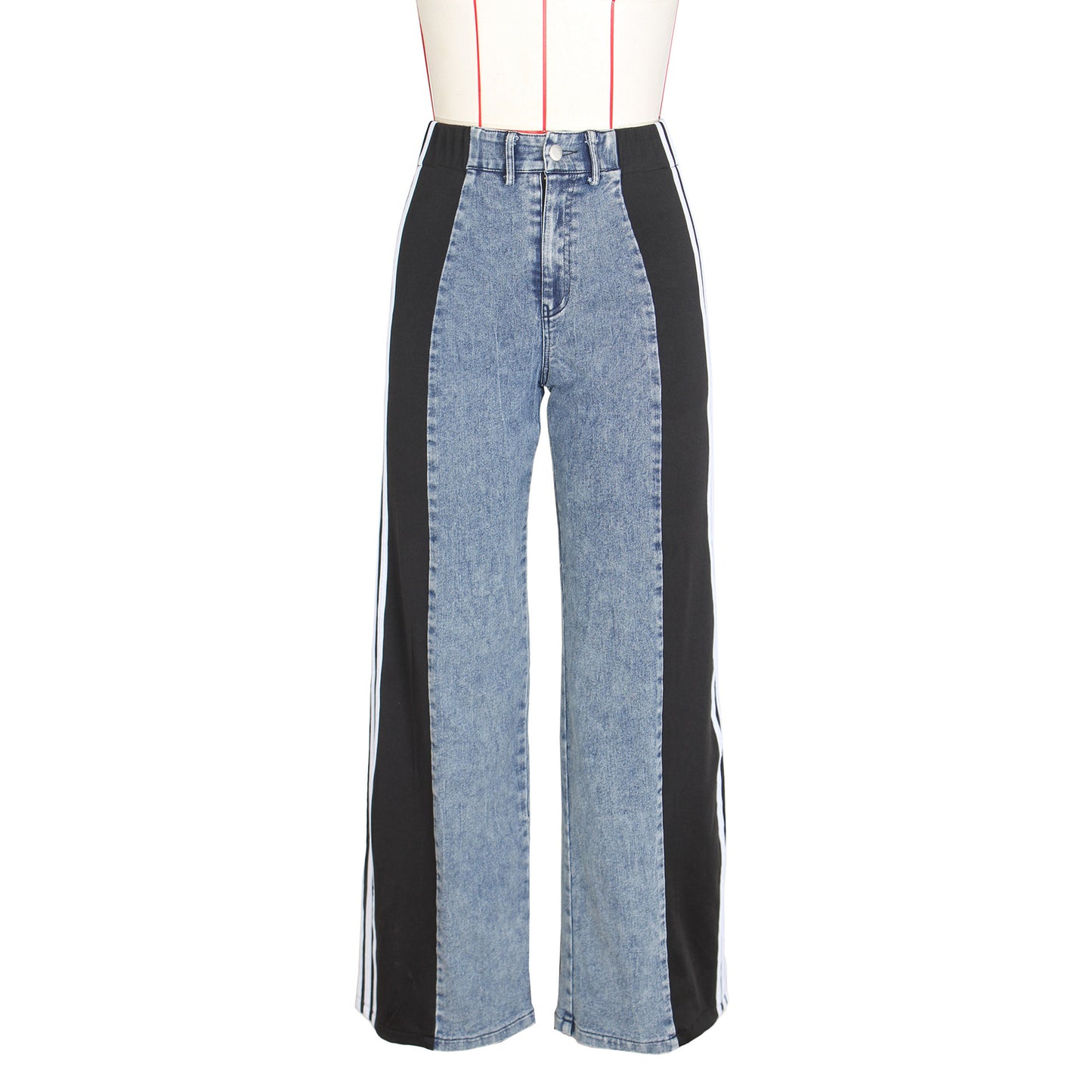 2025 Fashion Casual High Waist Elastic Straight Leg Streetwear Trousers