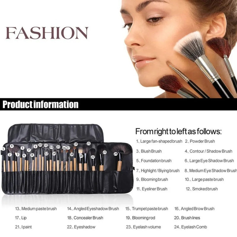 24 Pcs Professional Cosmetics Makeup Brush Set Makeup Tools