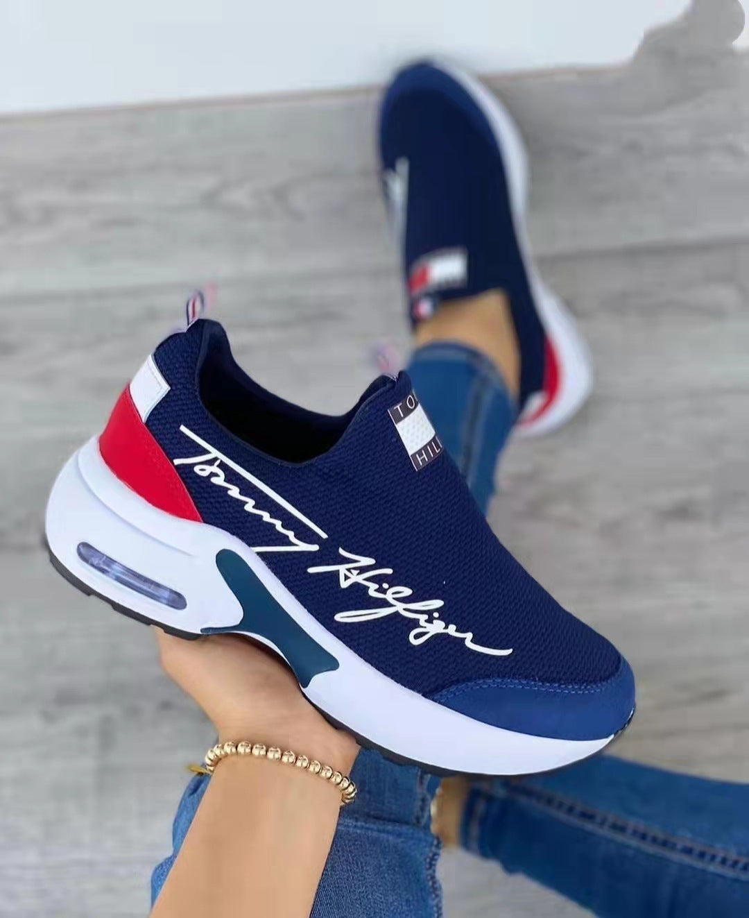 Air Cushion Lazy Dad Slip-on Sneakers For Women