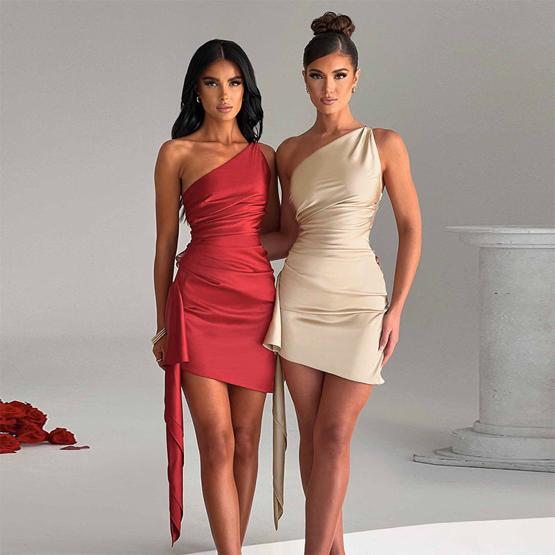 Sleeveless Mini Dress | One-Shoulder Mini Dress | 16th Avenue