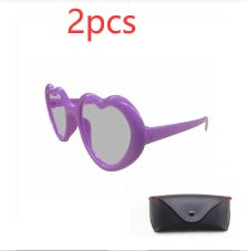Heart-shaped Lights Become Love Special Effects Sunglasses