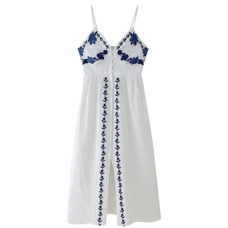 Women's Embroidered Slip Top Dress