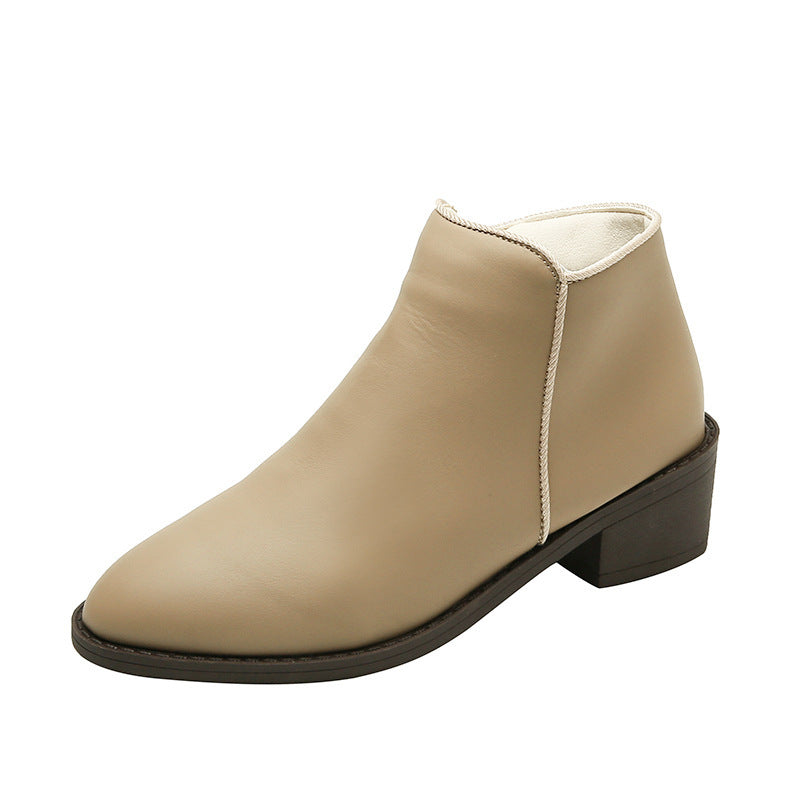 Women's Ankle Chunky Mid Heel Waterproof Shoes