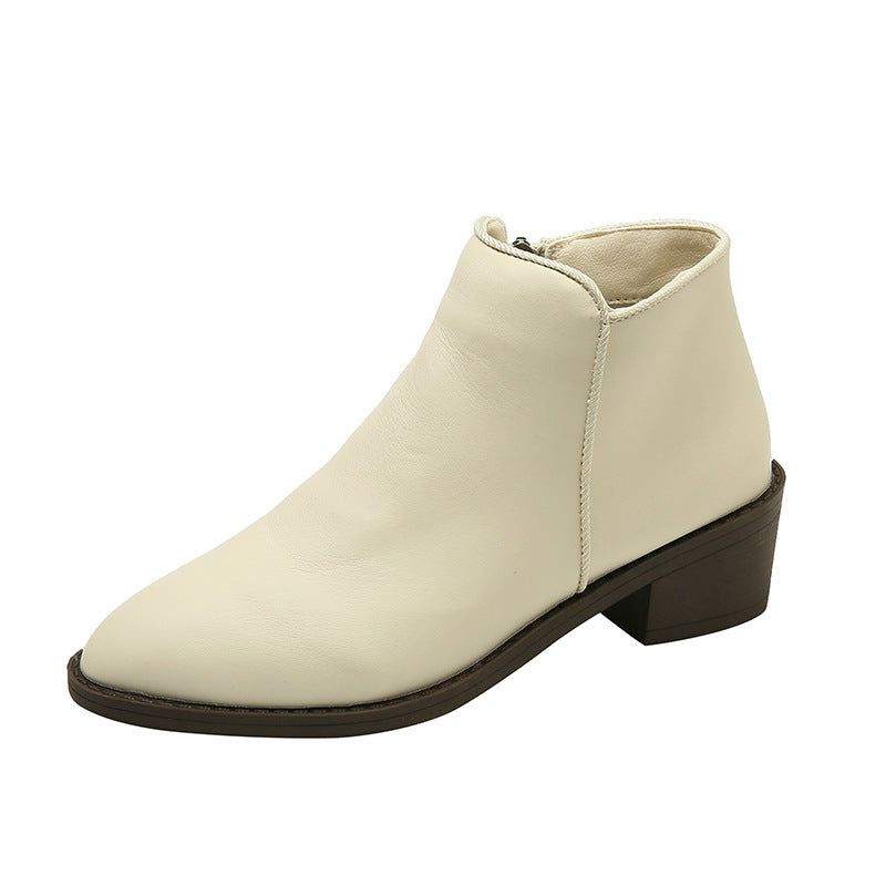 Women's Ankle Chunky Mid Heel Waterproof Shoes