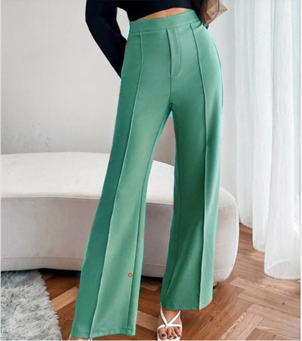 Loose Straight Pants Women's High Waist Casual Trousers
