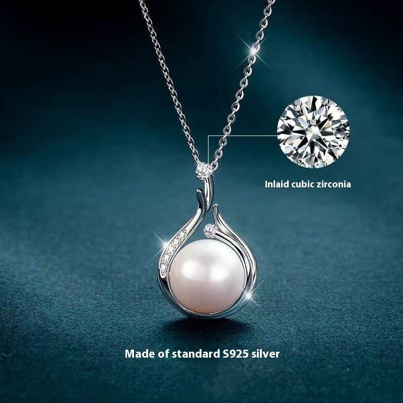 S925 Silver Natural Freshwater Luxury Pearl Necklace